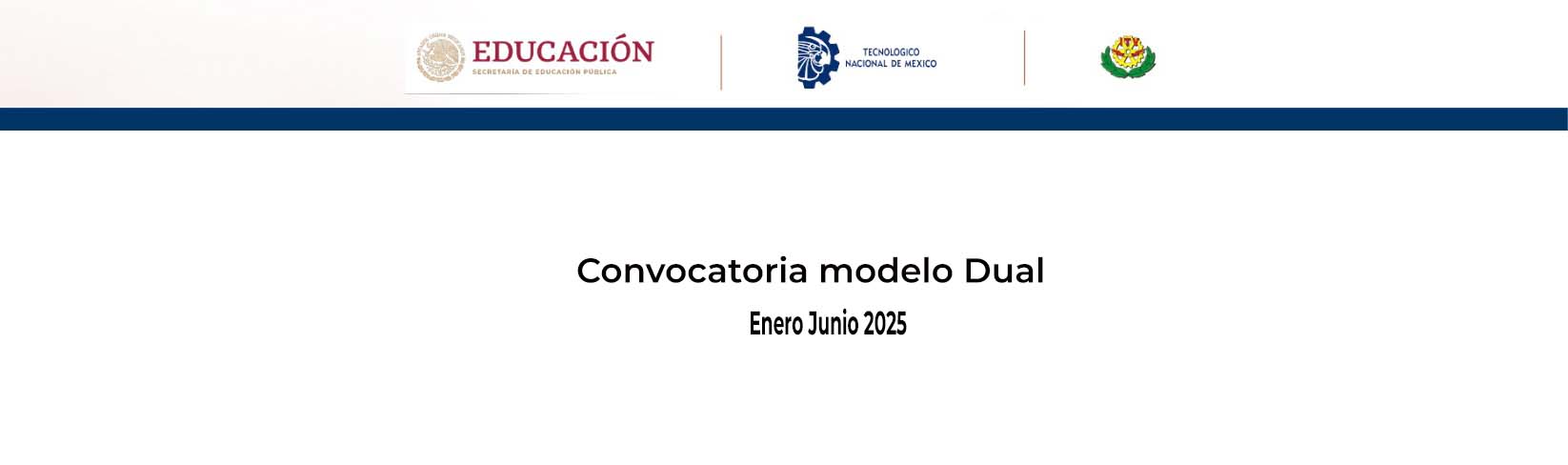 Convocatoria modelo Dual enero junio 2025