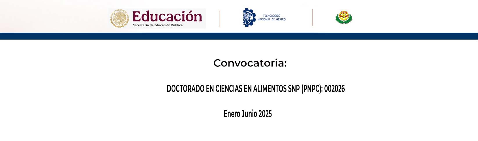 Convocatoria DCA 2025-1 