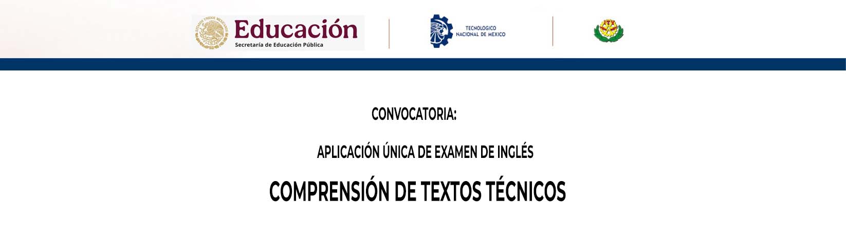 APLICACIÓN ÚNICA DE EXAMEN DE INGLÉS  COMPRENSIÓN DE TEXTOS TÉCNICOS